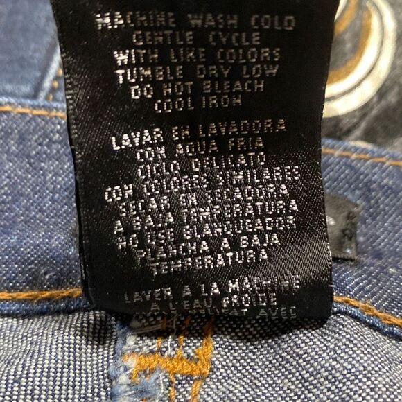 Bebe Studded Round‎ Bottom Split Leg Flare Western Mid-Rise Cowgirl Jeans 30 - Picture 12 of 12